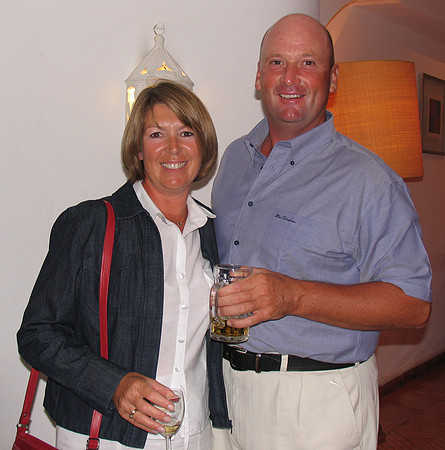 Mr and Mrs Fallon in jovial mood