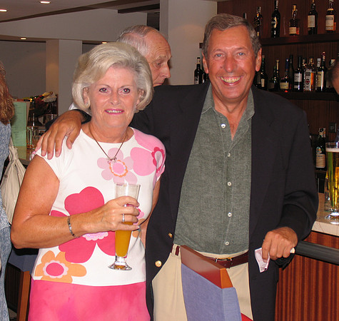 Christine celebrating Alan's win